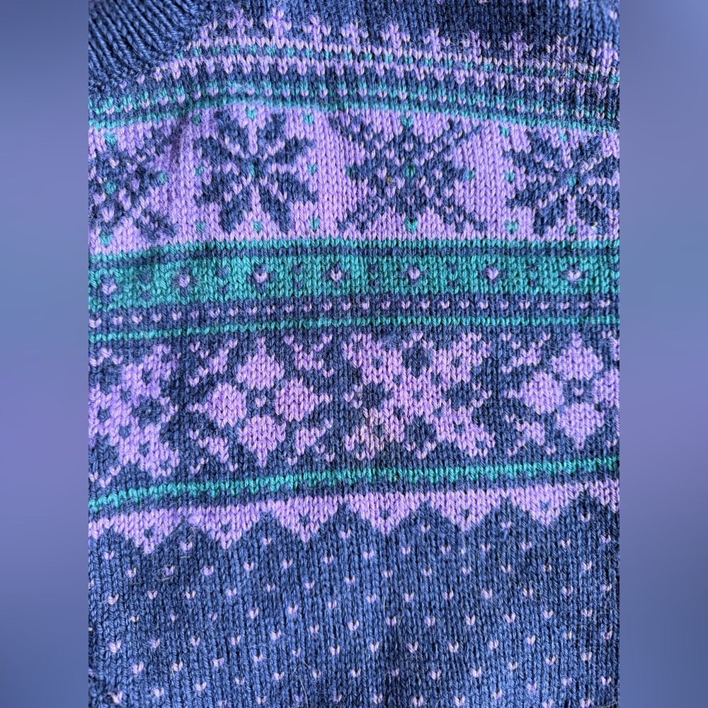 Vtg Dale of Norway Wool Cardigan Unisex Nordic EUC Wmns L/Mens S - Picture 7 of 11